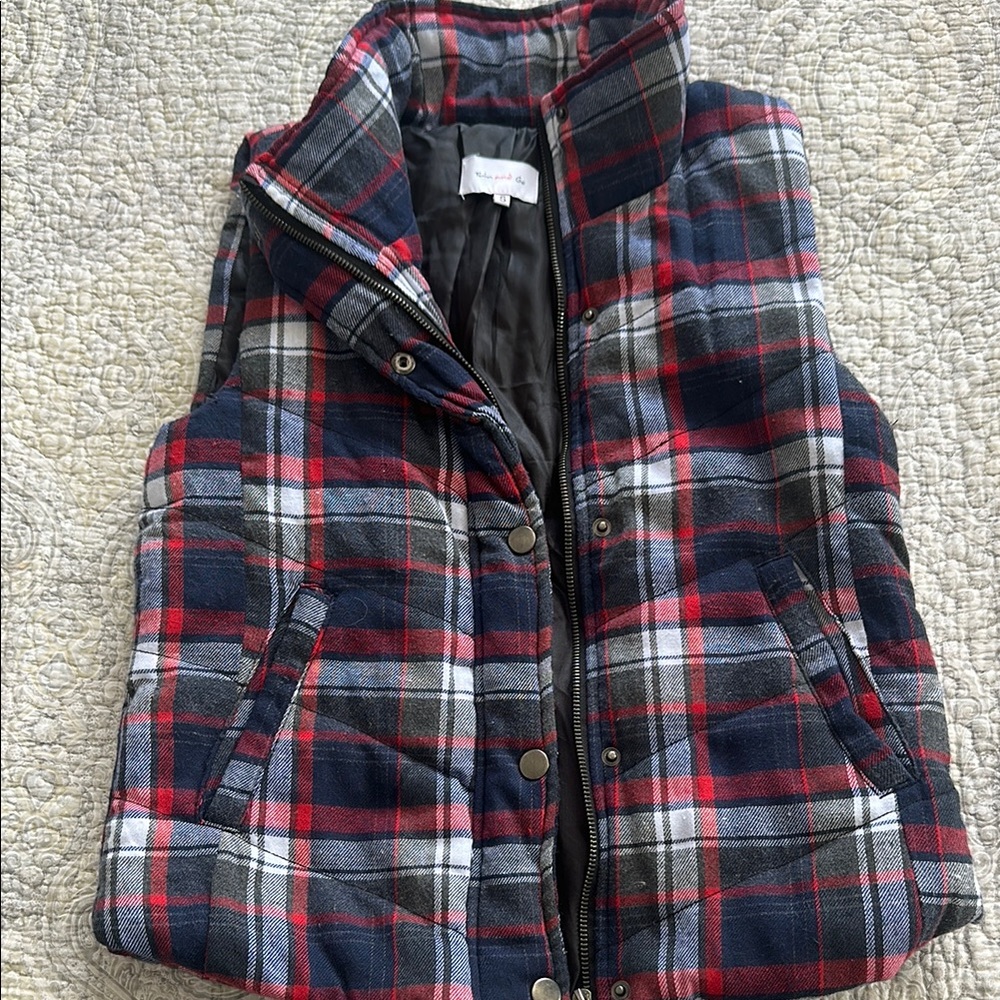 Plaid Puffer Vest